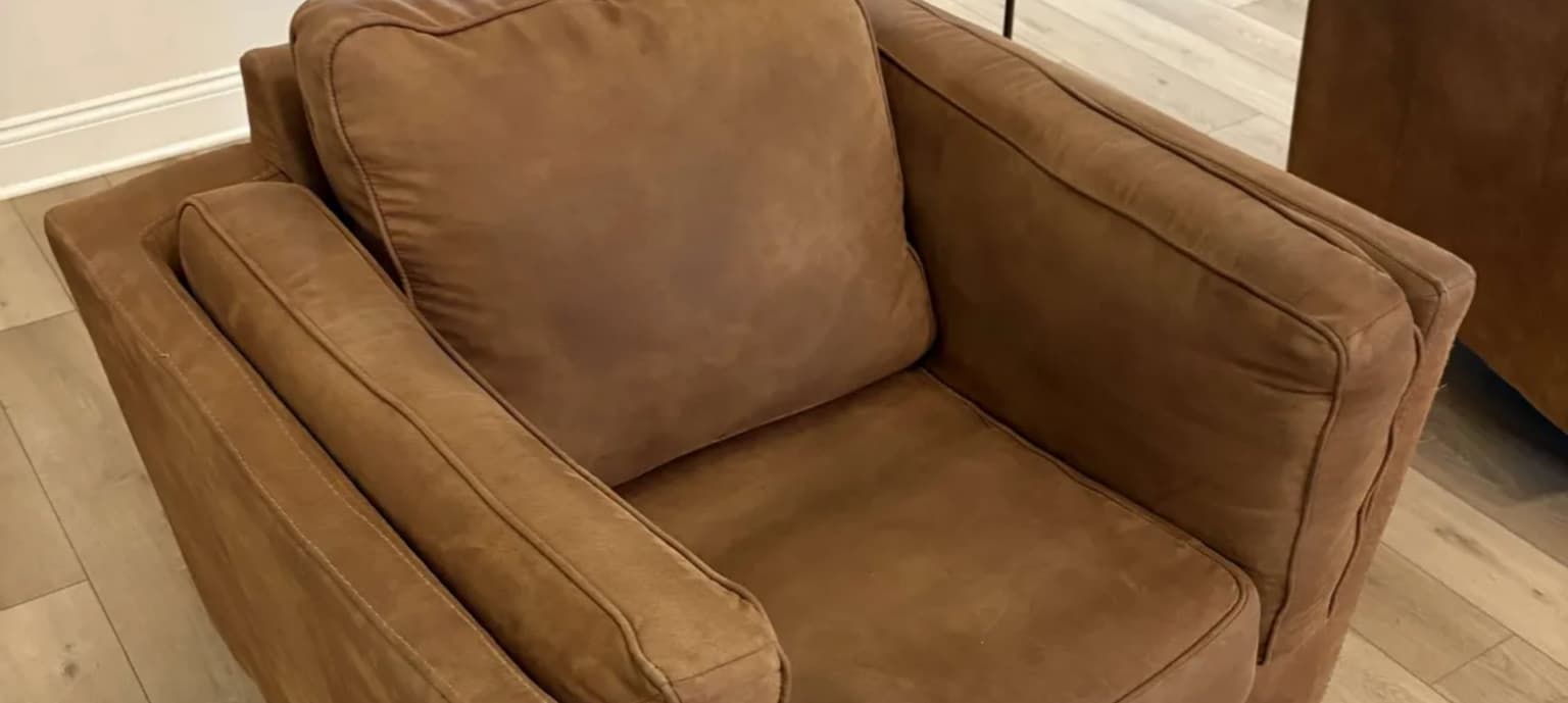 Leather armchair after an upholstery cleaning by Safe-Dry of Gallatin