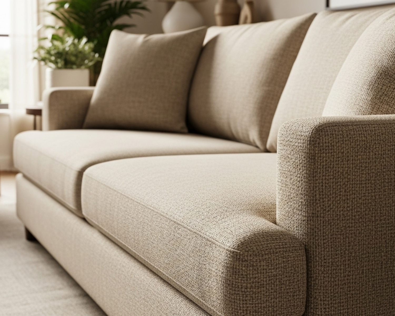 Clean Sofa in cozy living room