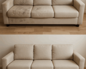 Clean Sofa in cozy living room